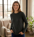 Charcoal Grey Long-Sleeved Sweater