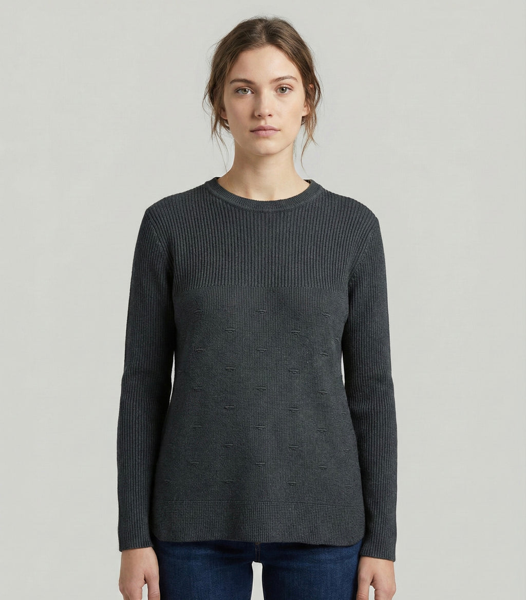 Charcoal Grey Long-Sleeved Sweater