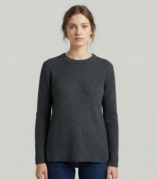 Charcoal Grey Long-Sleeved Sweater