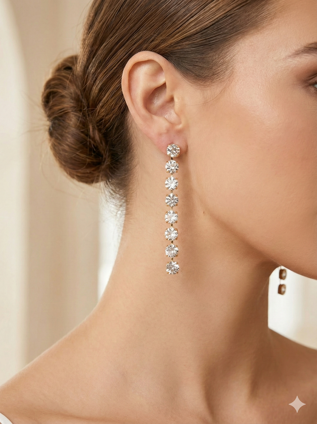 Rhinestone Bib Necklace and Matching Earrings Set