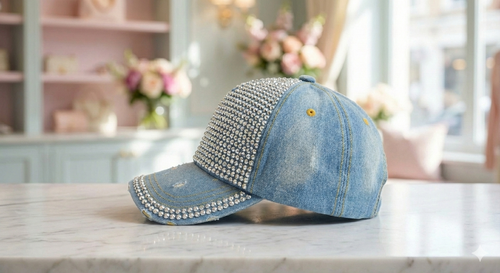 Adjustable Rhinestone Baseball Cap