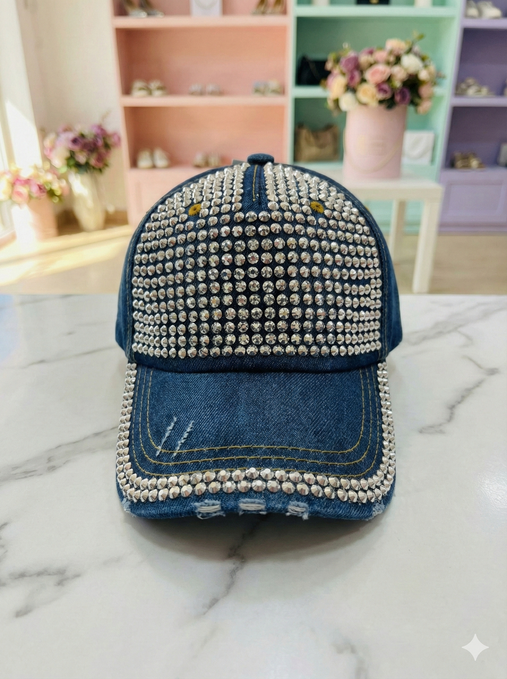Adjustable Rhinestone Baseball Cap