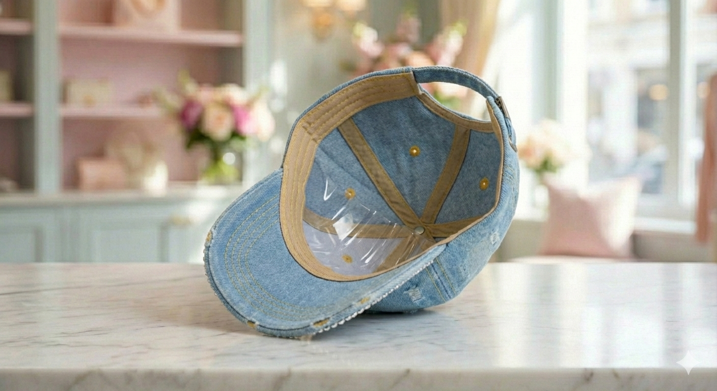 Adjustable Rhinestone Baseball Cap