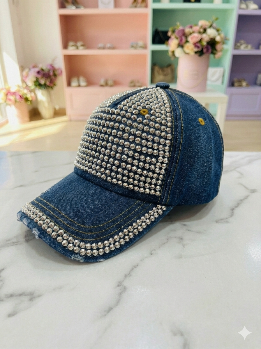 Adjustable Rhinestone Baseball Cap