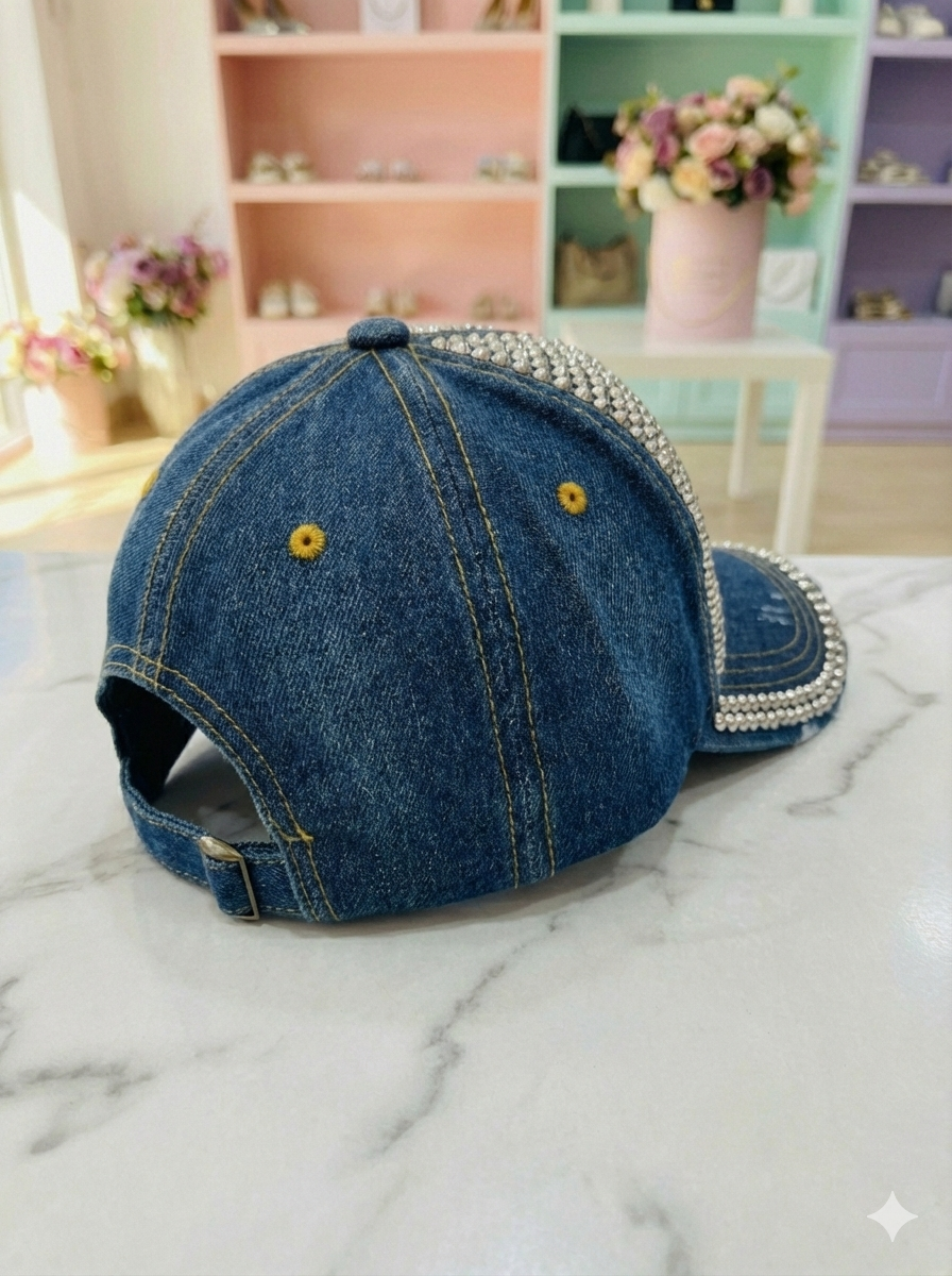 Adjustable Rhinestone Baseball Cap
